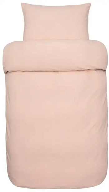 Se Peach sengetøj - 140x200 cm - Frøya fersken sengesæt - 100% stenvasket økologisk bomuld - Høie sengetøj hos Dynezonen.dk