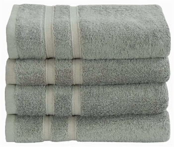 Bambus Håndklæde - 50x100 cm - Støvet grøn - Bløde håndklæder fra 