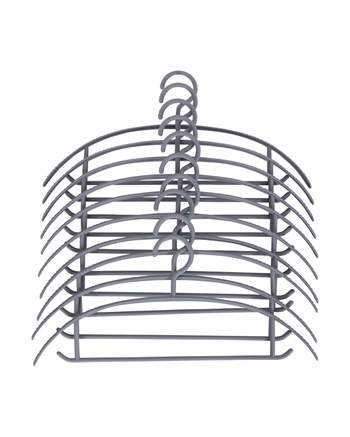 Bøjler til tøj - 10 stk pr. pakke - Grå plastikbøjler - Billige og praktiske tøjbøjler
