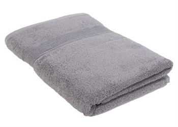 Økologisk håndklæde - 50x100 cm - 100% GOTS-certificeret bomuld - Gråt håndklæde fra Premium By Borg