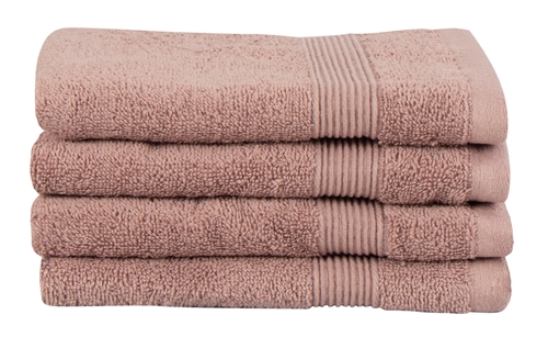 Billede af Økologisk gæstehåndklæde - 40x60 cm - 100% GOTS-certificeret bomuld - Støvet rosa gæstehåndklæde fra Premium By Borg