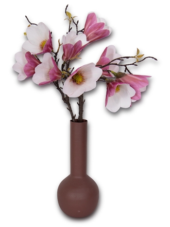 Magnolia gren - 49 cm - Flot kunstig gren med lyserøde blomster - Dekoration til boligen