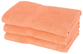 Se Orange bade håndklæder - 70x140 cm - Orange - 100% Bomuld - Bløde bade håndklæder fra Egeria hos Dynezonen.dk